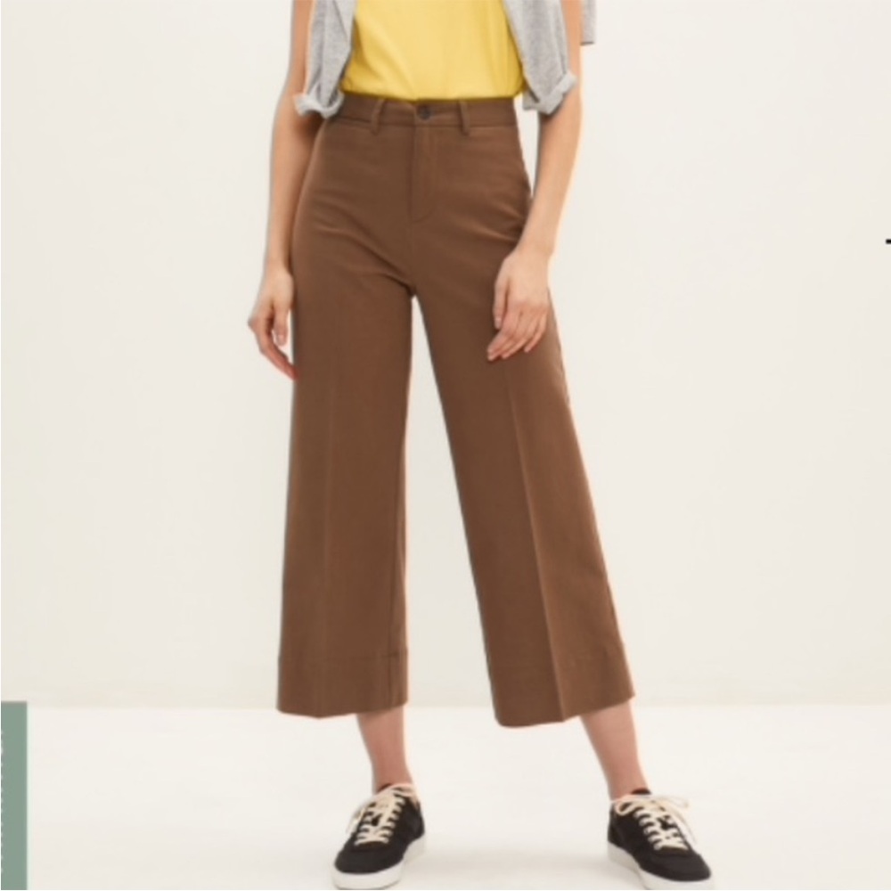 Frank & Oak Wide-leg Cropped Pants, Size 0